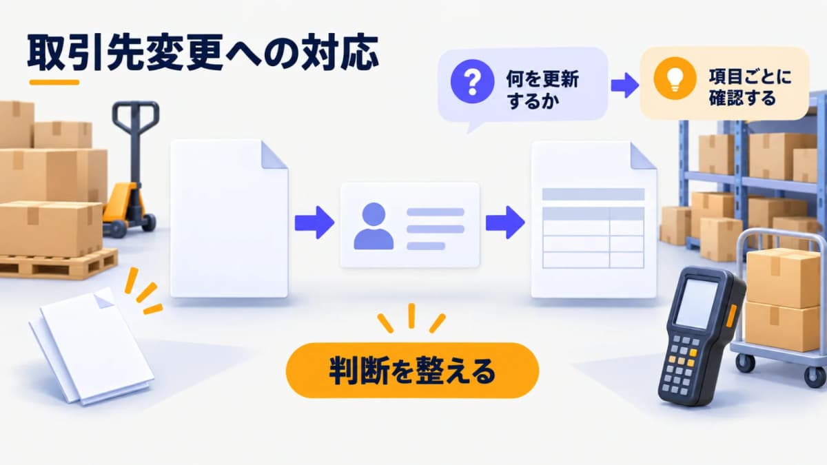 取引先の社名変更・合併・移転への対応|マスタと請求書の確認手順