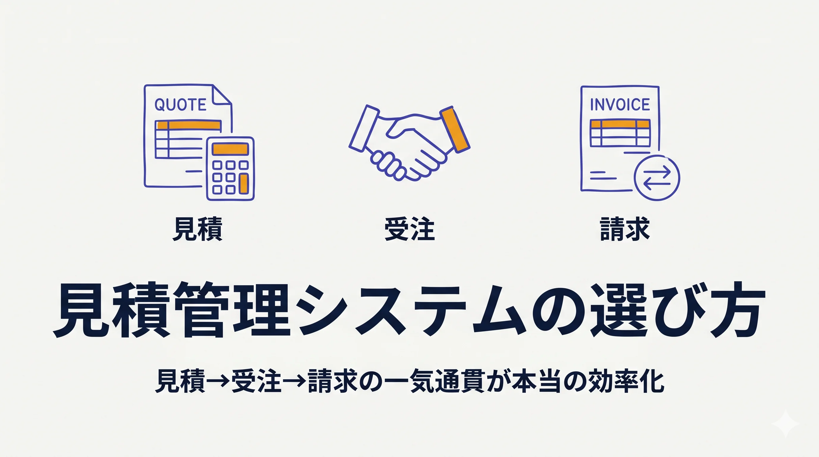 見積管理システムの選び方|見積→受注→請求の一気通貫こそが本当の効率化